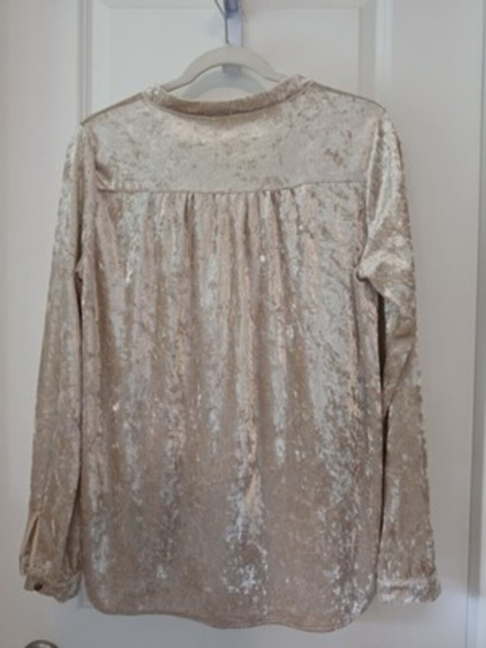 Mystree Crushed Velvet Embroider Boho Peasant Top Blush Pink Floral Long Sleeve - Picture 2 of 8